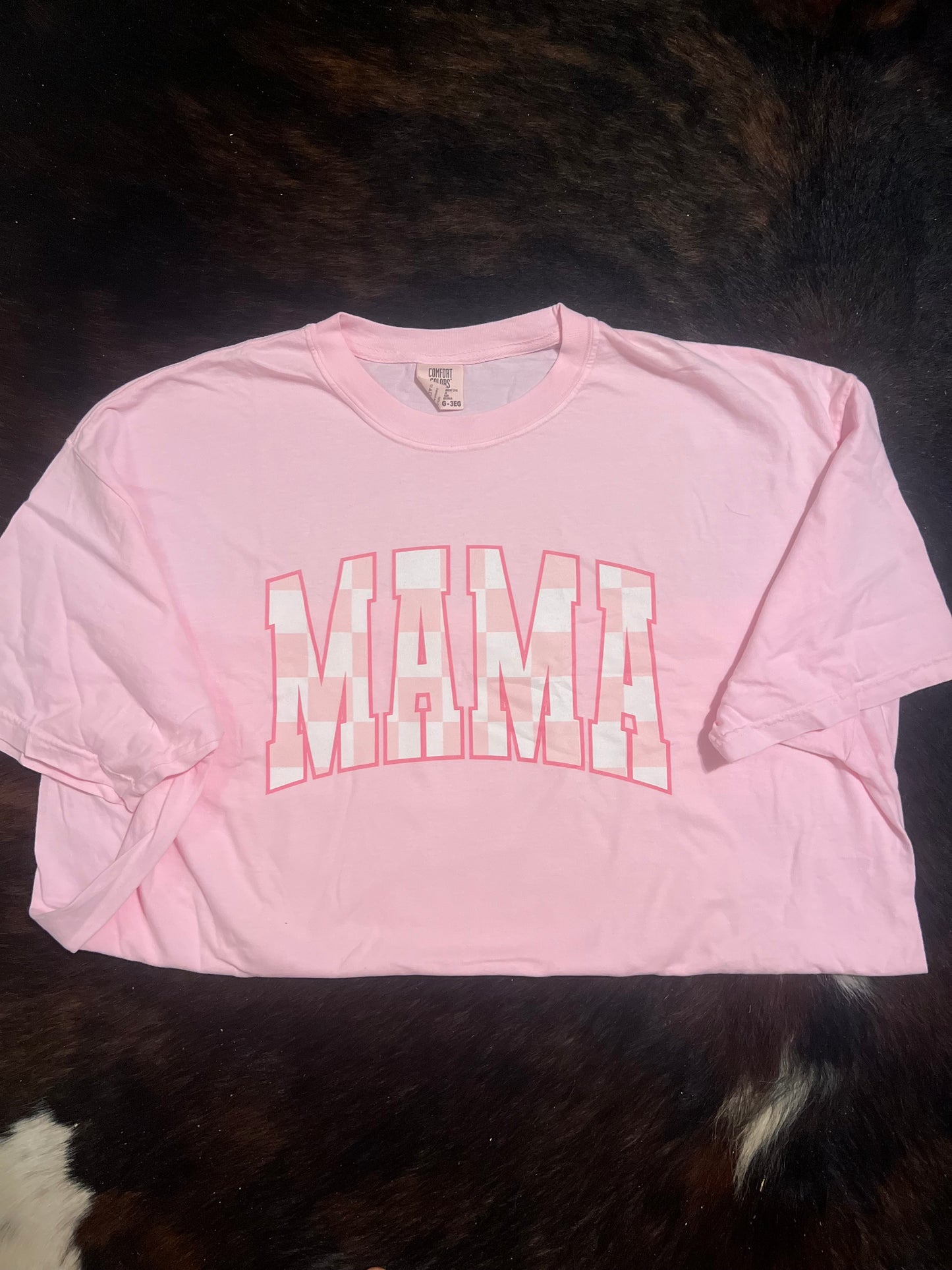 Mama checkered tee