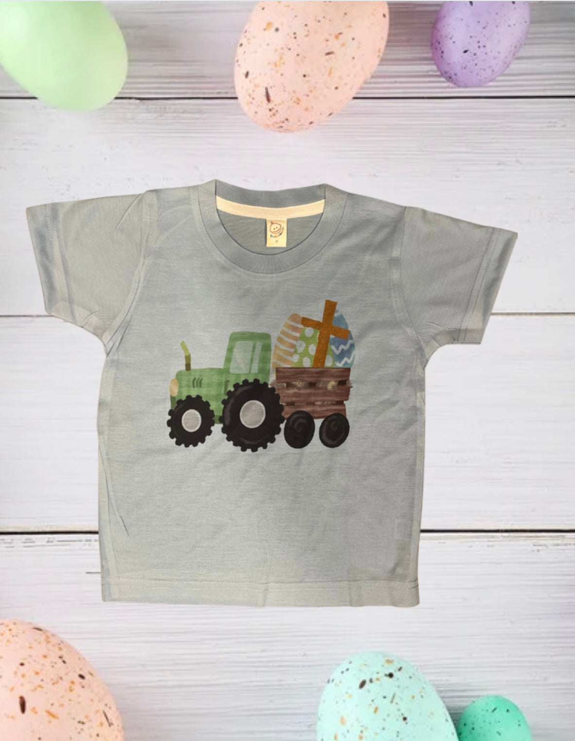 Easter tractor tee youth