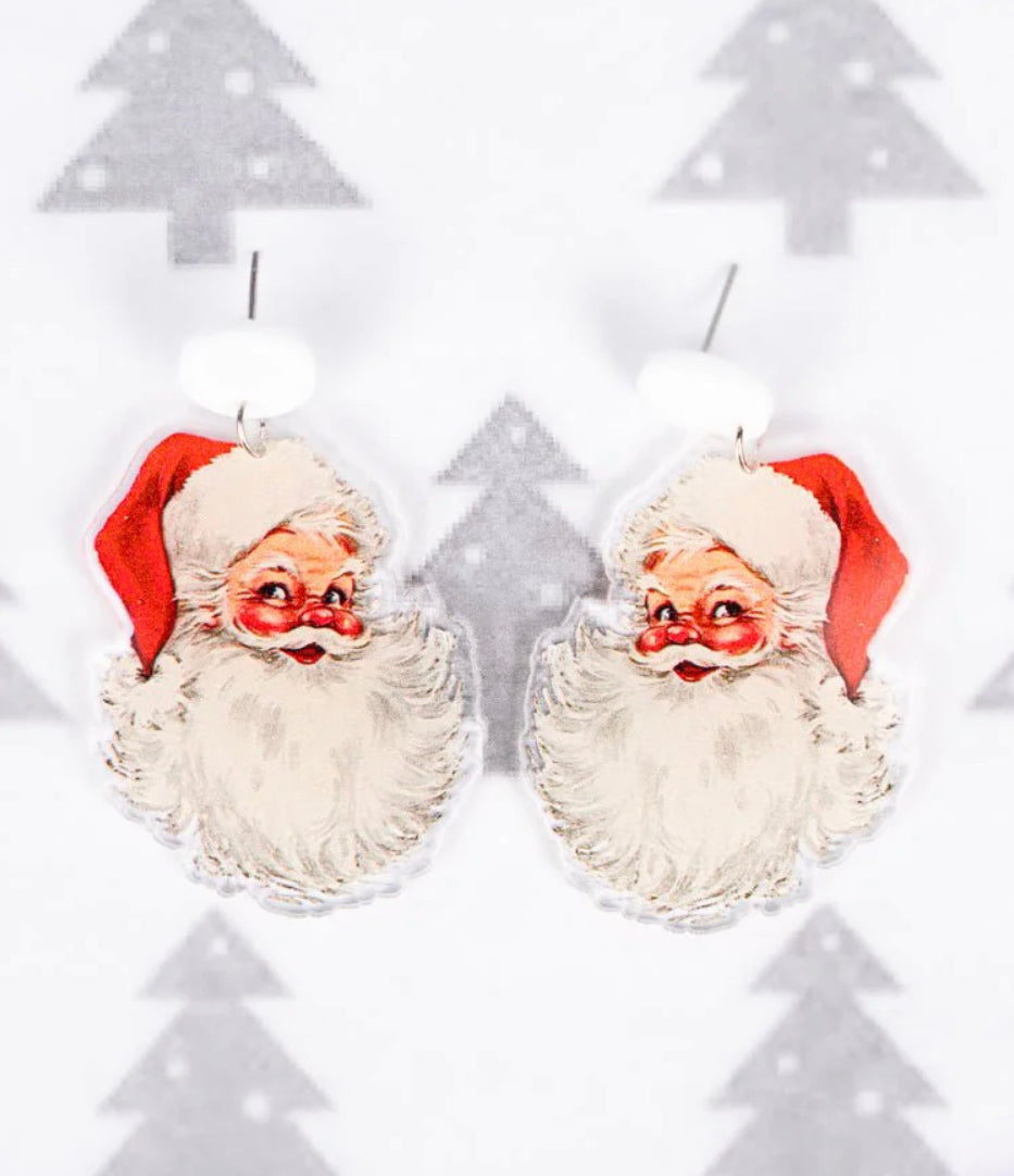 Vintage Santa earrings