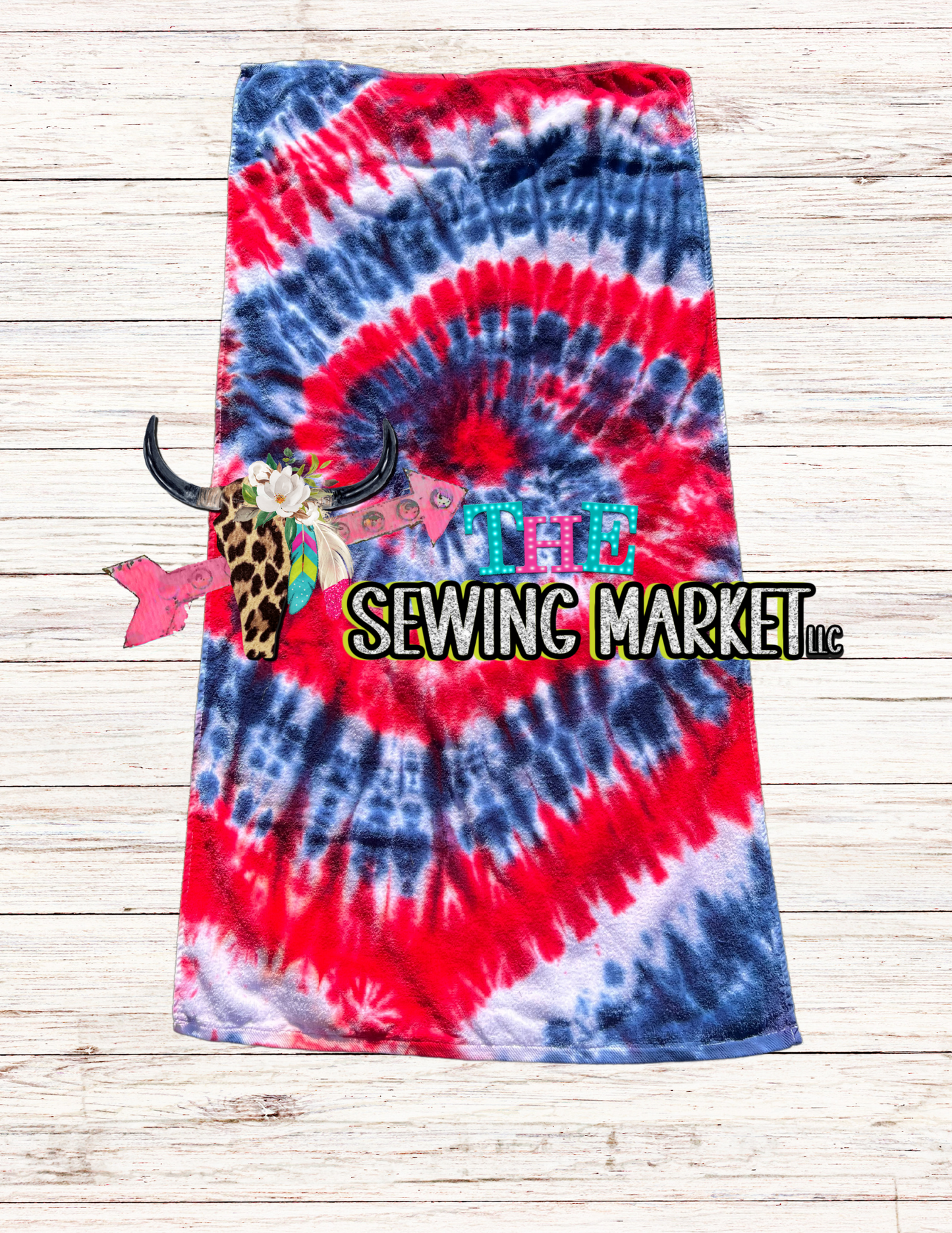 Patriotic Swirl beach Towel