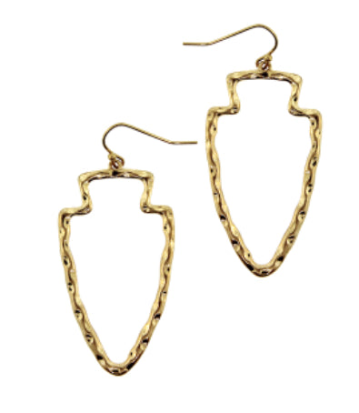 Metal gold arrowhead hollow