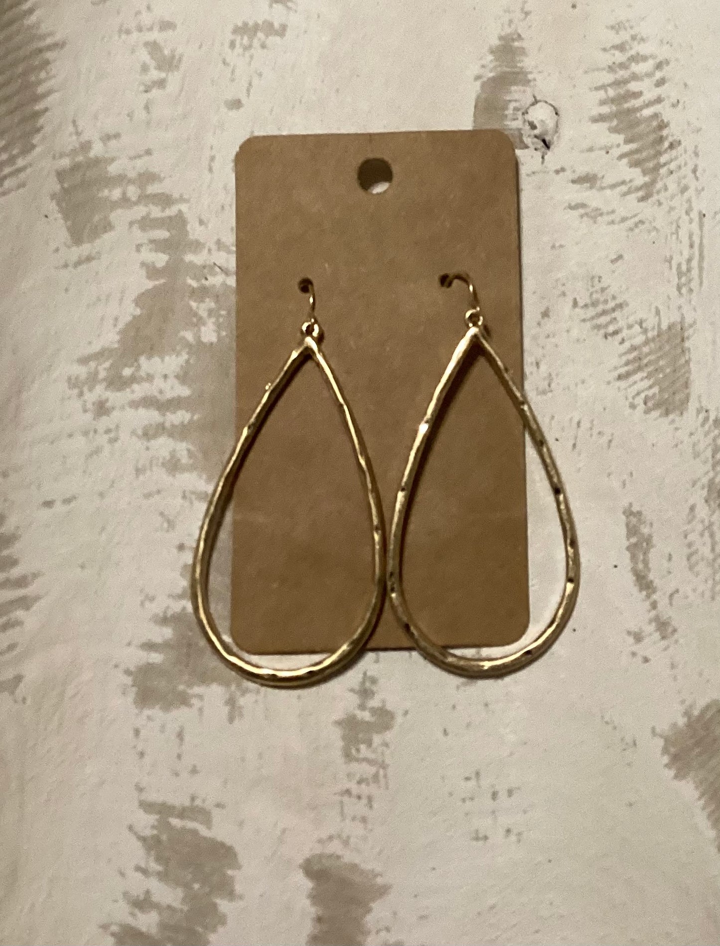 Gold teardrop dangles