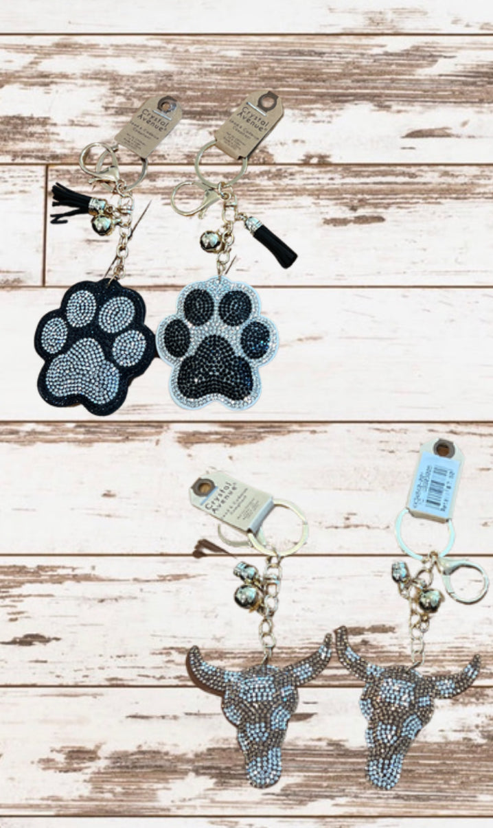 Bedazzled keychains