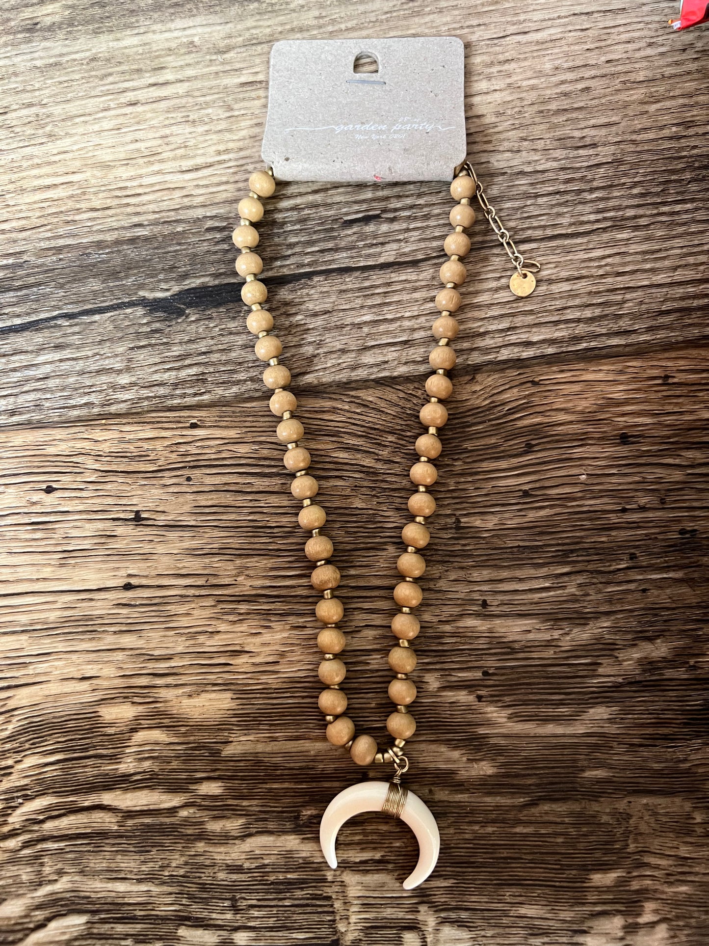 medium Beaded bone necklace