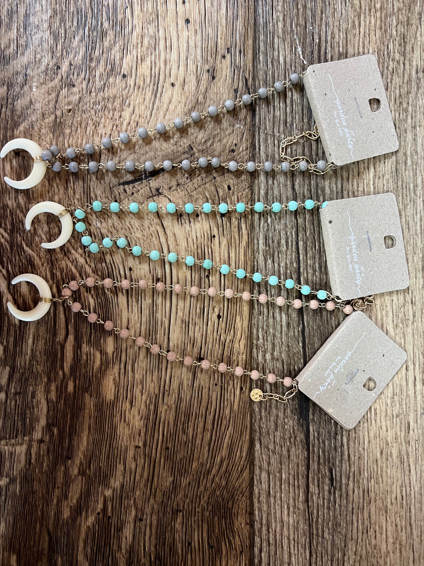 Beaded bone necklace