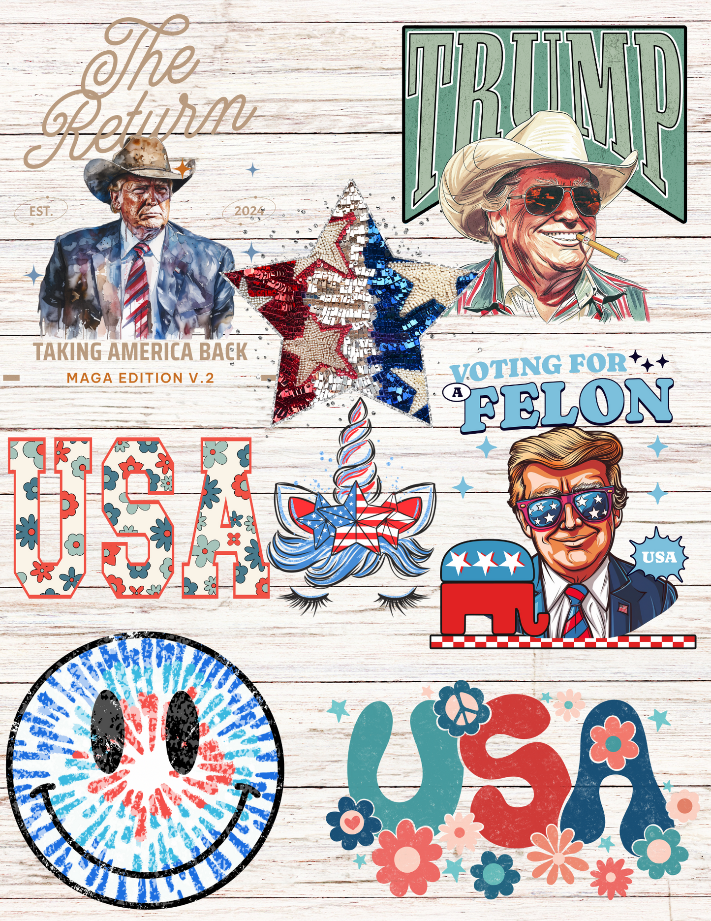 Patriotic swirl
