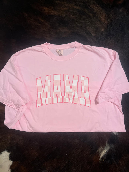 Mama checkered tee