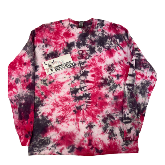 Tye Dye Adult Long Sleeve Purply
