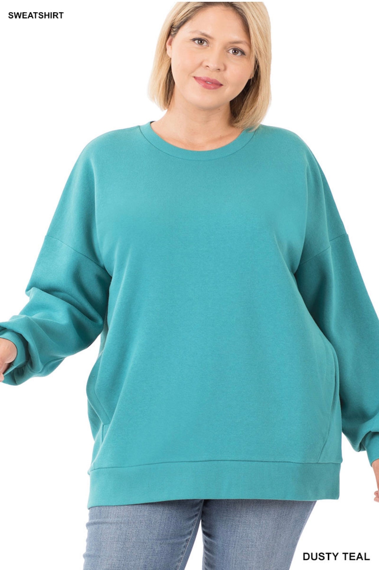 Pocket sweatshirt plus size