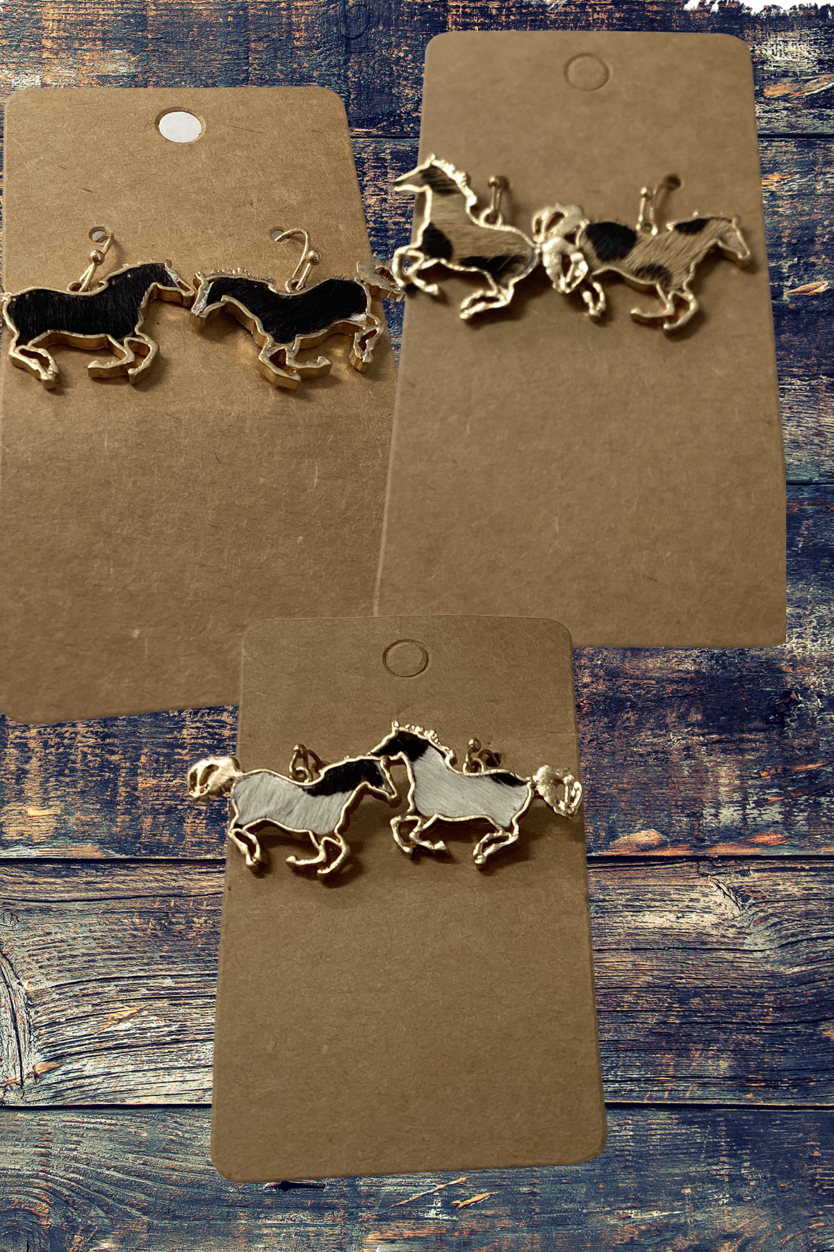 Horse dangles cowhide