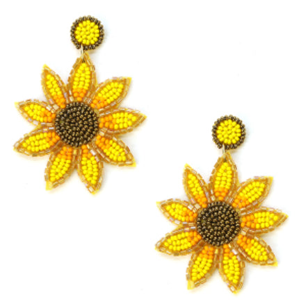Sunflower seed bead dangles