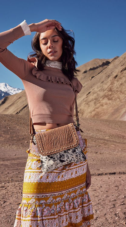 Manchester canvas and hairon bag