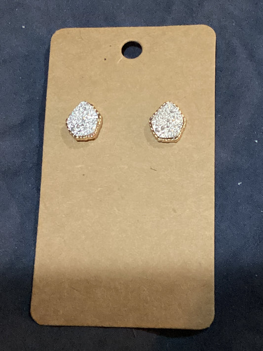 Silver sparkly studs