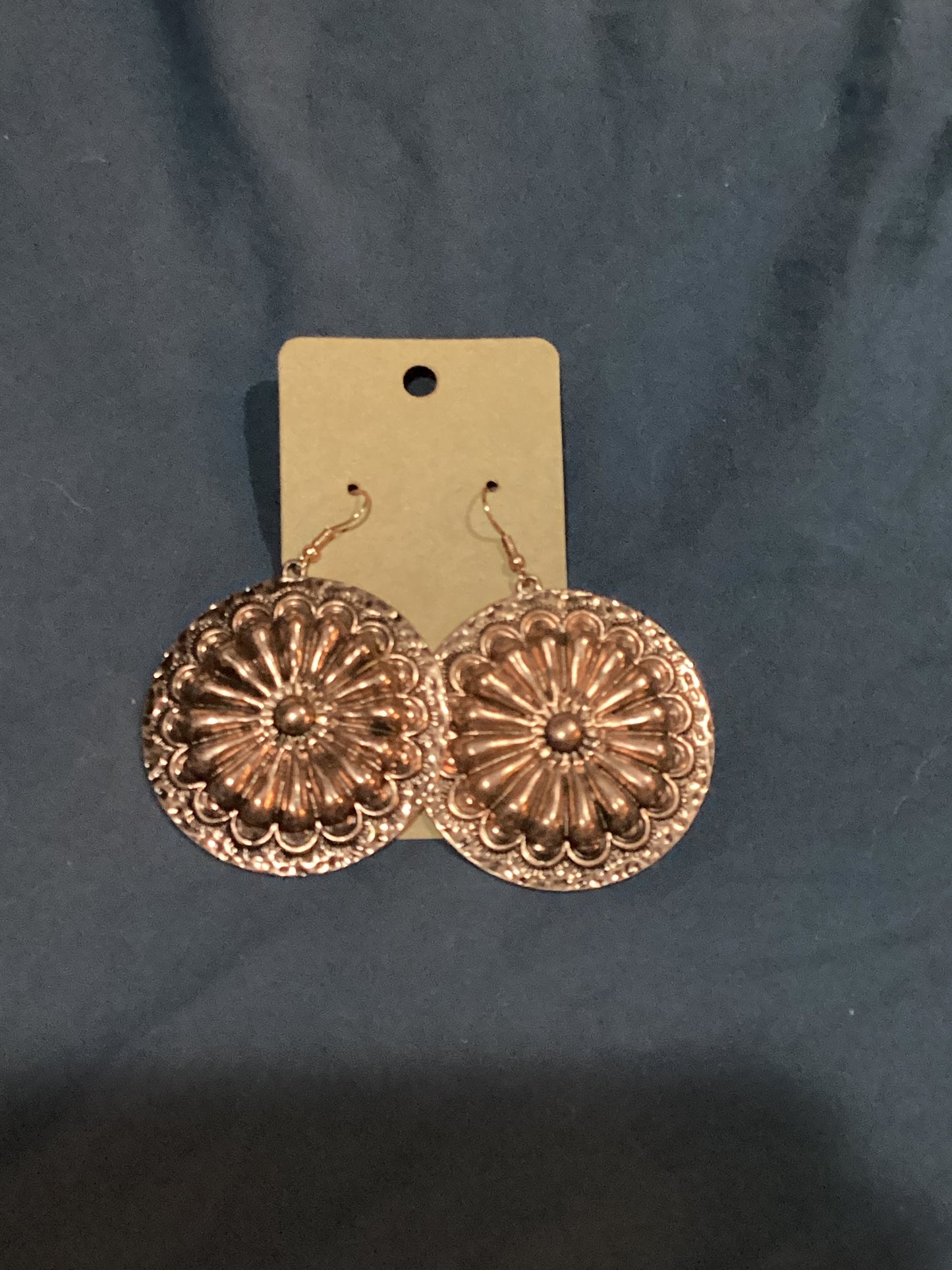 Burnished sunburst earring