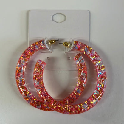 large iridescent hoops