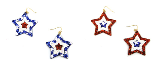 Patriotic star dangles