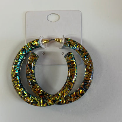 large iridescent hoops
